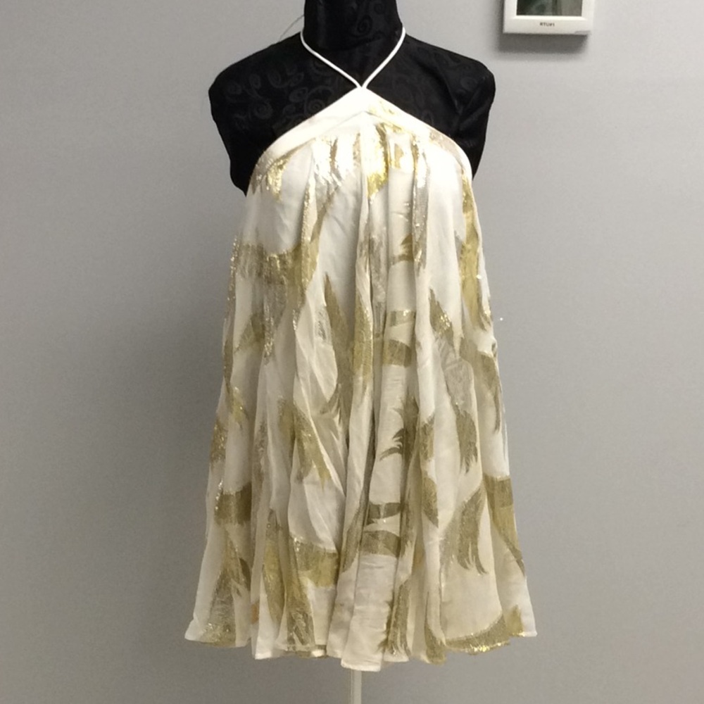Anthropologie Pinnacle Halter Mini Dress